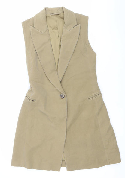 & Other Stories Women’s Beige Mid-Length Waistcoat Size 8