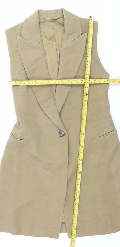 & Other Stories Women’s Beige Mid-Length Waistcoat Size 8