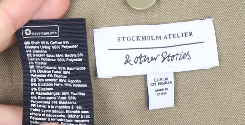 & Other Stories Women’s Beige Mid-Length Waistcoat Size 8