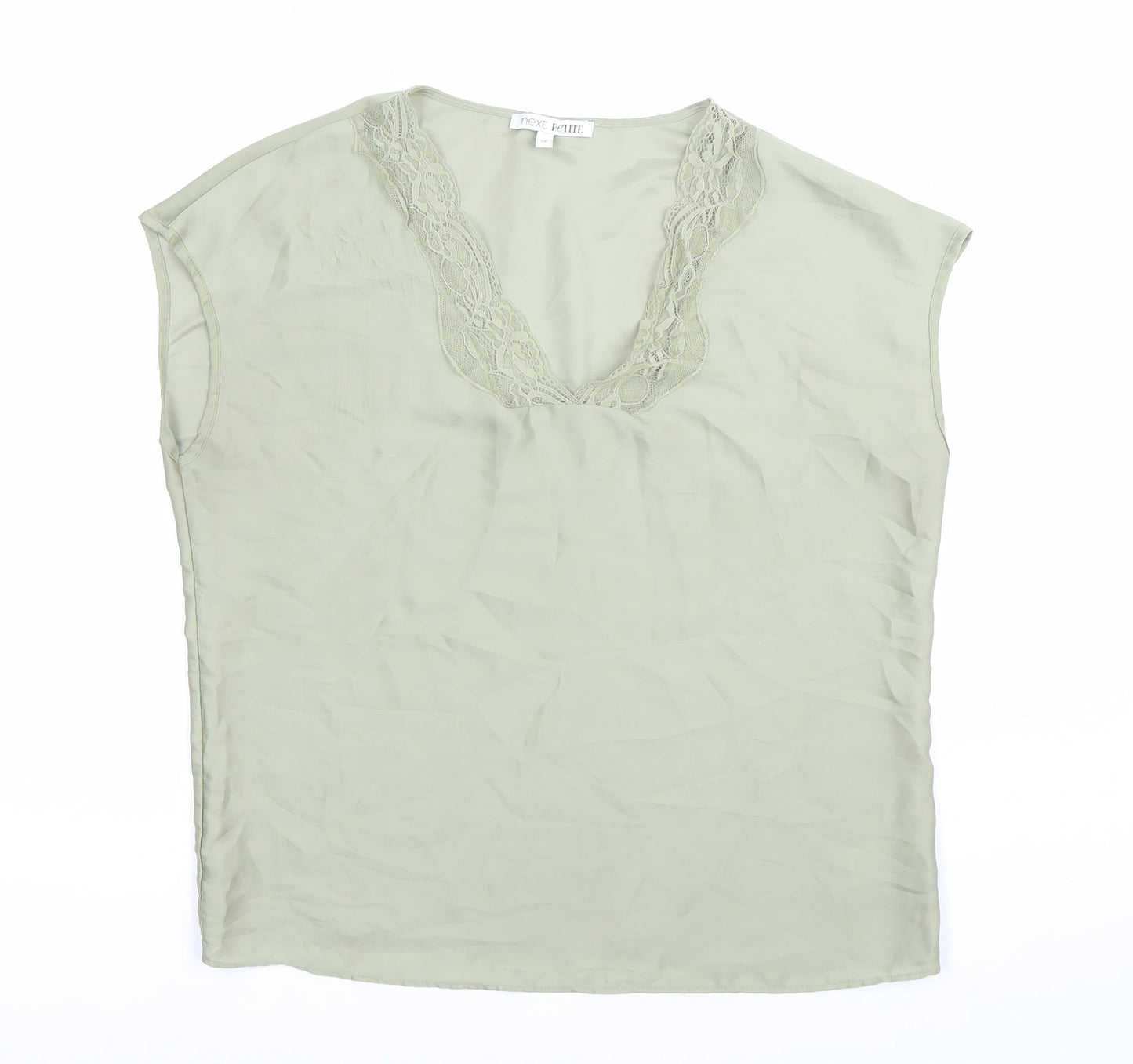 Womens UK Size 8 NEXT Green Basic Blouse