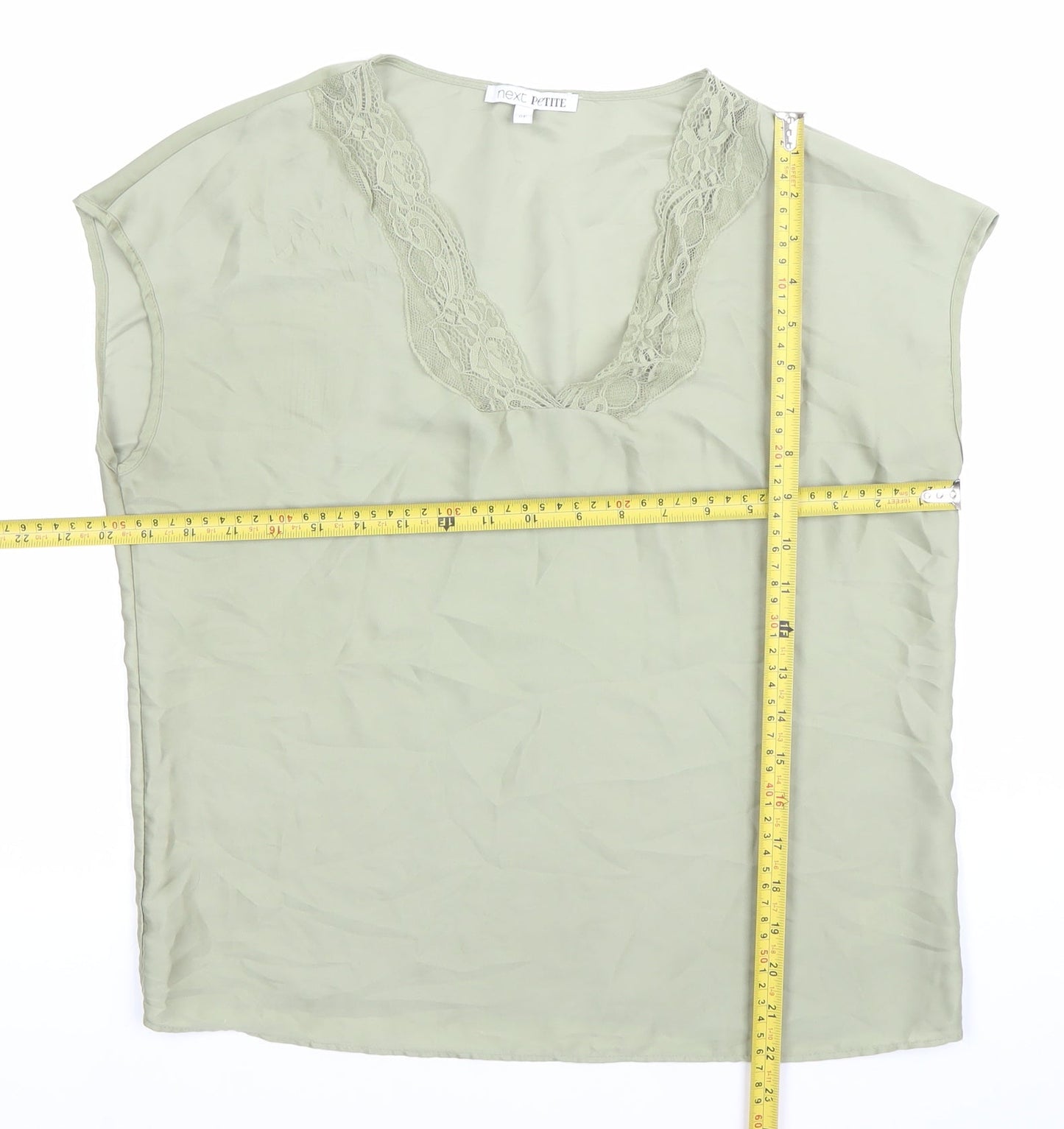 Womens UK Size 8 NEXT Green Basic Blouse