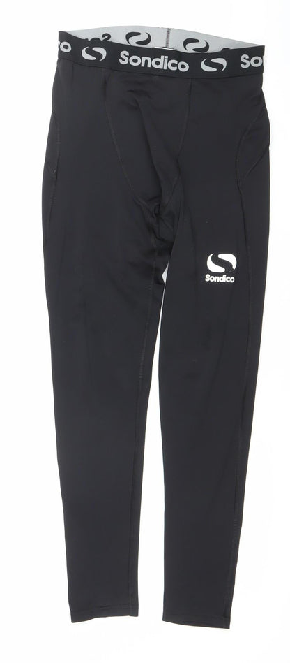 Sondico Men’s Black Compression Sports Leggings Size M Slim Fit