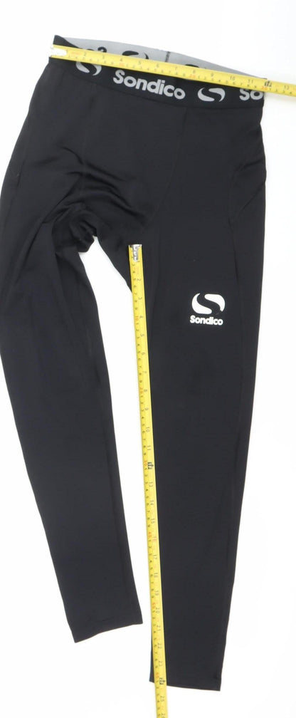 Sondico Men’s Black Compression Sports Leggings Size M Slim Fit
