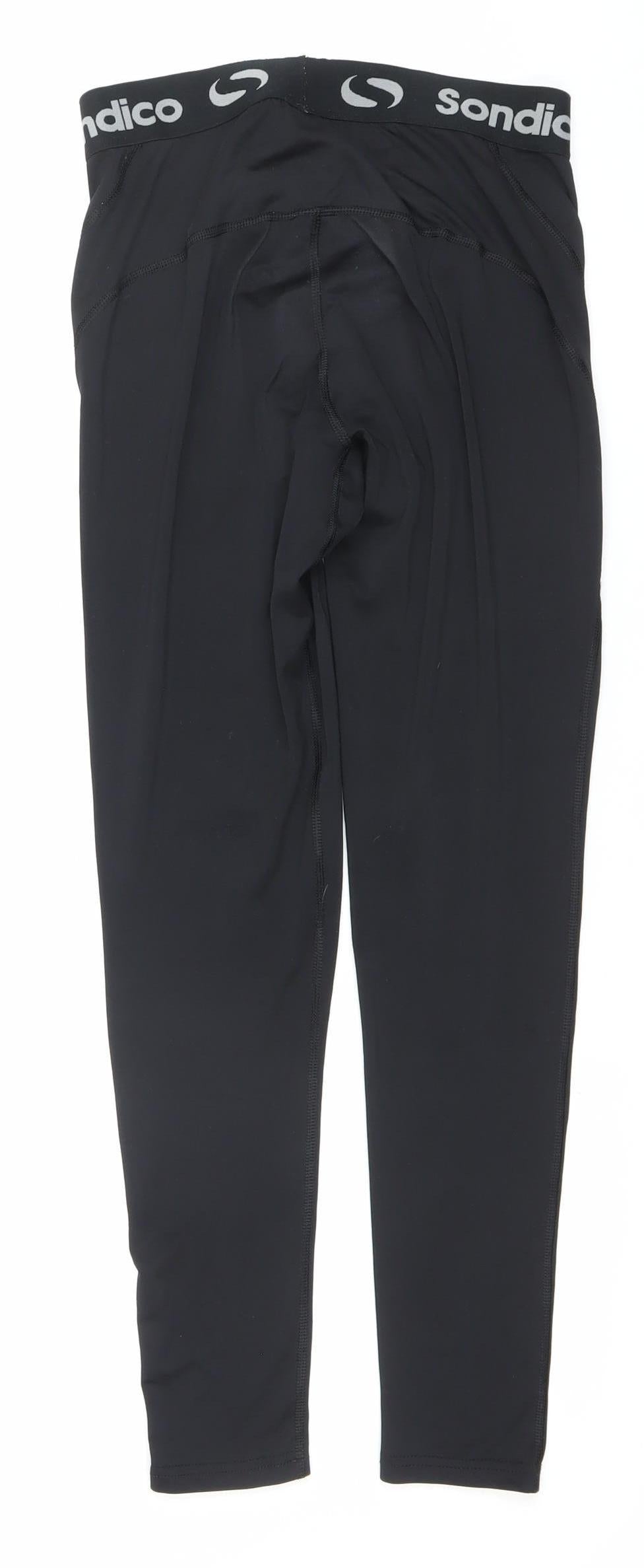 Sondico Men’s Black Compression Sports Leggings Size M Slim Fit