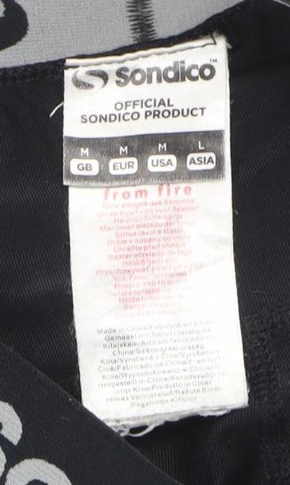 Sondico Men’s Black Compression Sports Leggings Size M Slim Fit