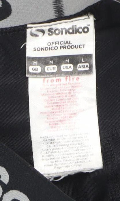 Sondico Men’s Black Compression Sports Leggings Size M Slim Fit