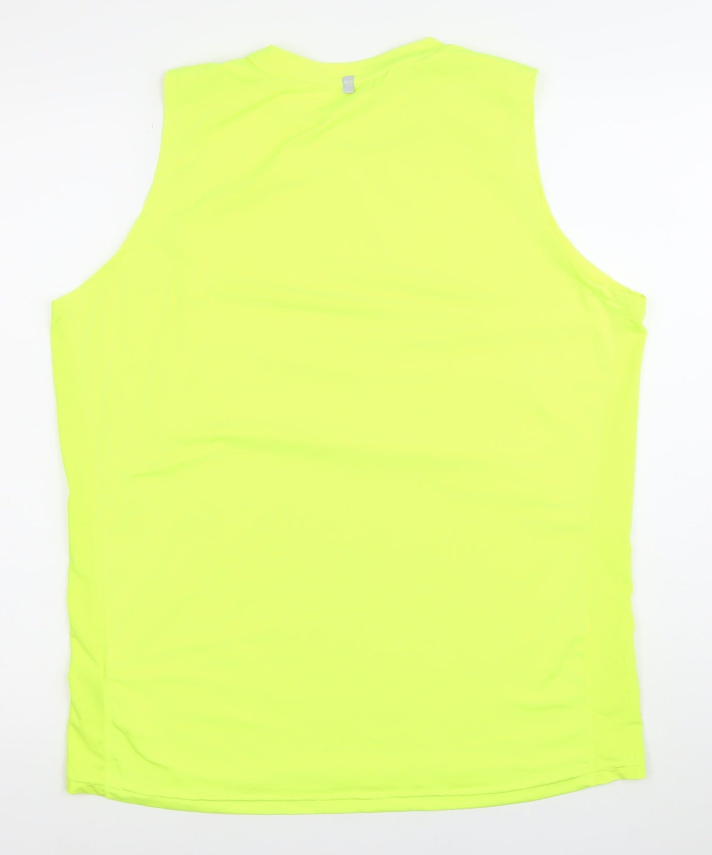 Crane Men's Yellow Sleeveless Tank Top L Moisture Wicking