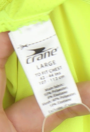 Crane Men's Yellow Sleeveless Tank Top L Moisture Wicking