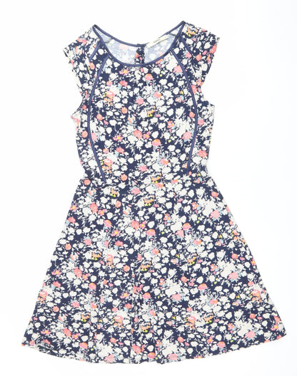 Oasis Womens Multicoloured Floral Fit & Flare Dress M