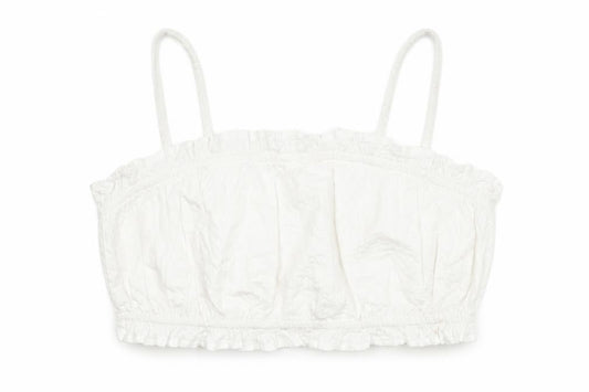 Dizzy Lizzy Women’s White Ruffle Camisole Tank Top Size M