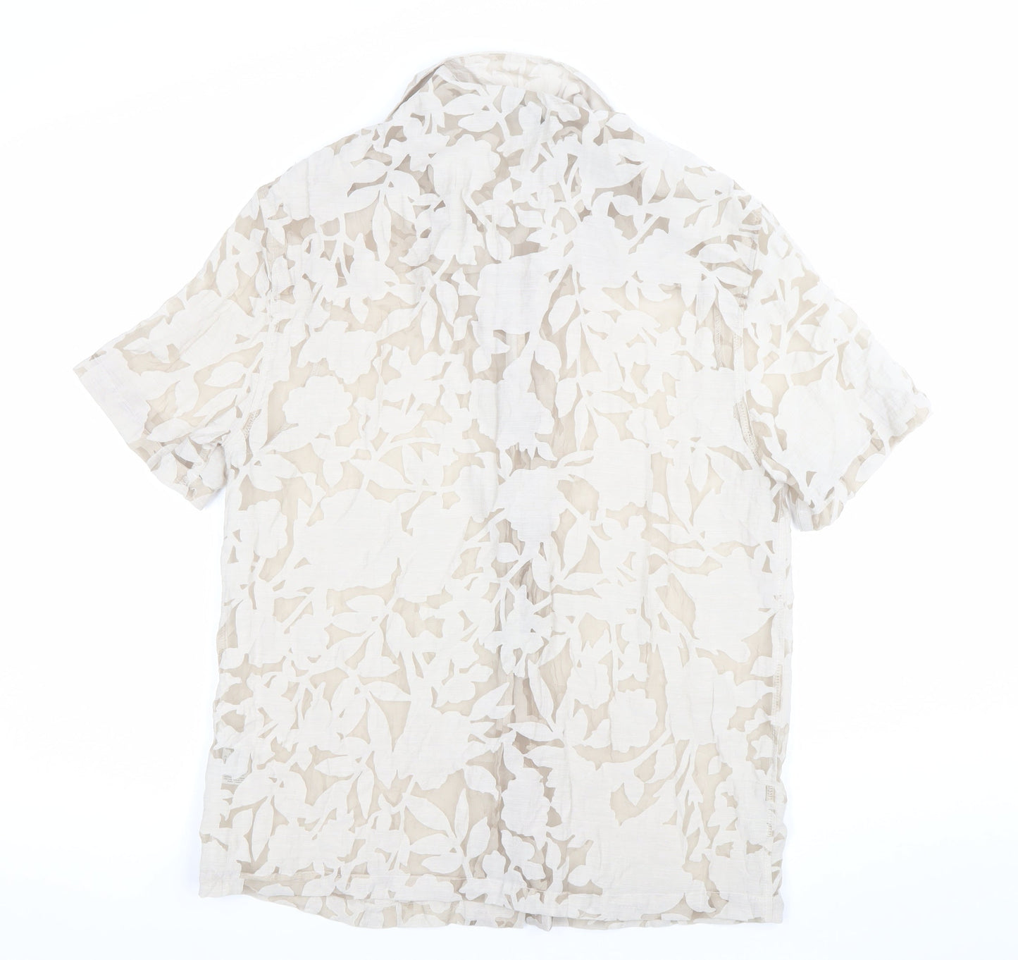 Womens UK Size S River Island Beige Classic Button-Up
