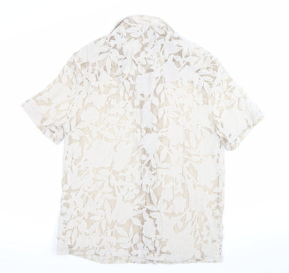 Womens UK Size S River Island Beige Classic Button-Up