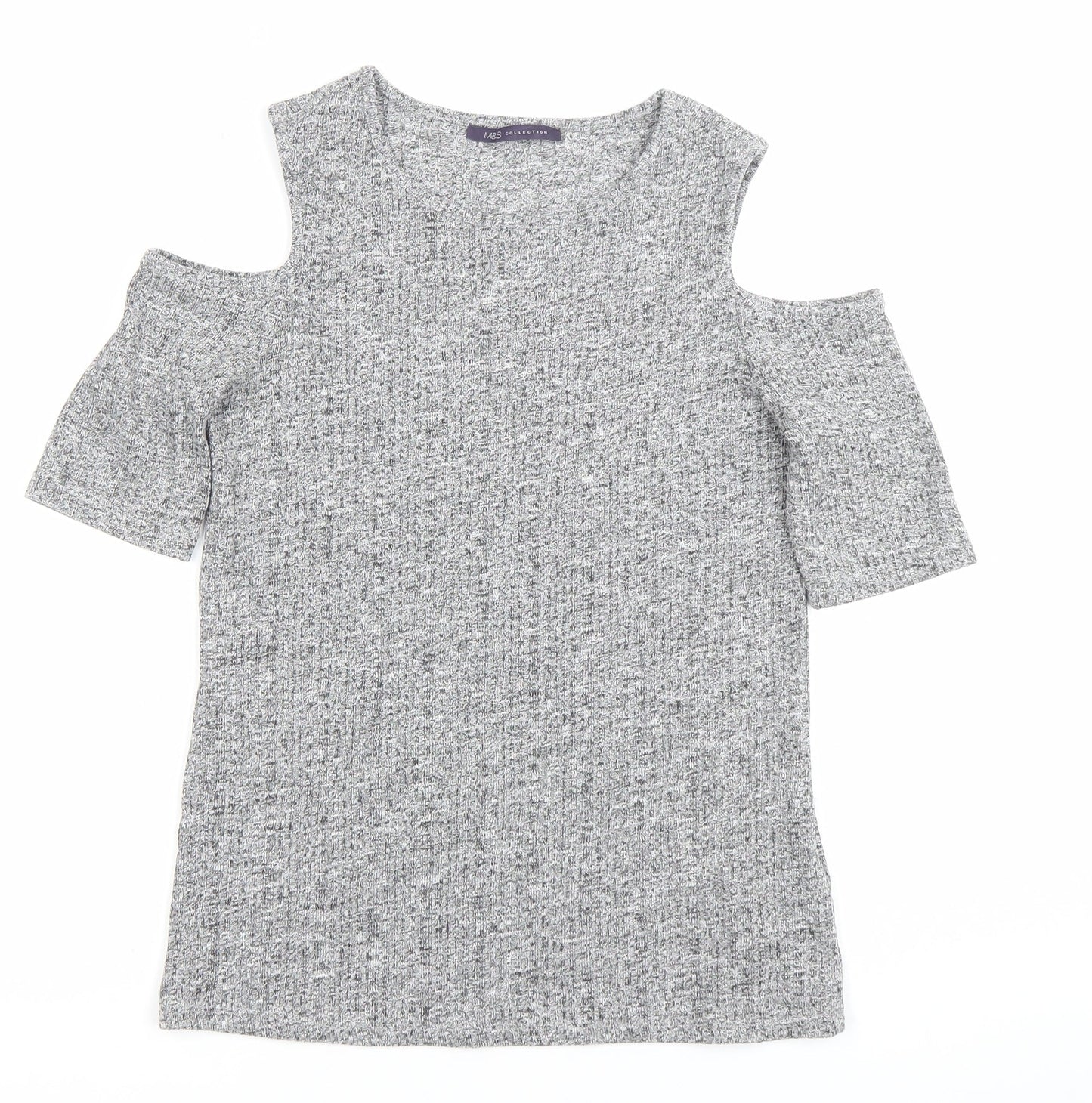 Womens UK Size 10 Marks and Spencer Grey Basic T-Shirt