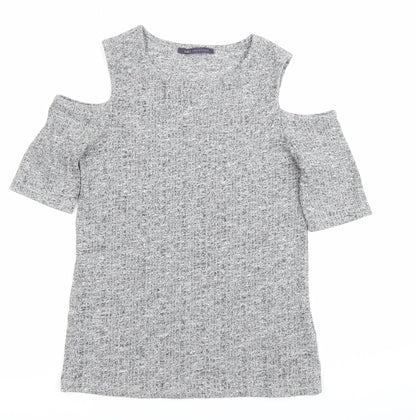 Womens UK Size 10 Marks and Spencer Grey Basic T-Shirt