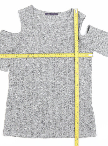 Womens UK Size 10 Marks and Spencer Grey Basic T-Shirt