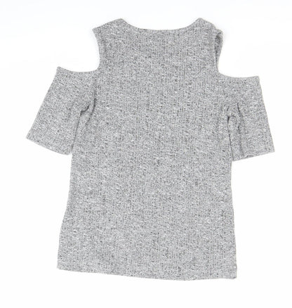 Womens UK Size 10 Marks and Spencer Grey Basic T-Shirt