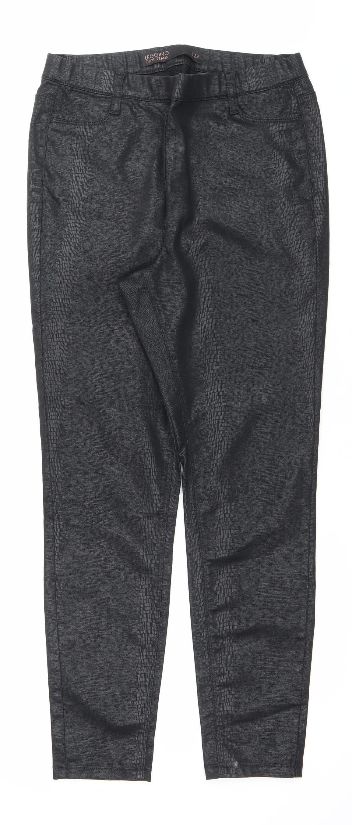 Next Womens Black Size 12 Slim Jegging Jeans Stretch Comfort