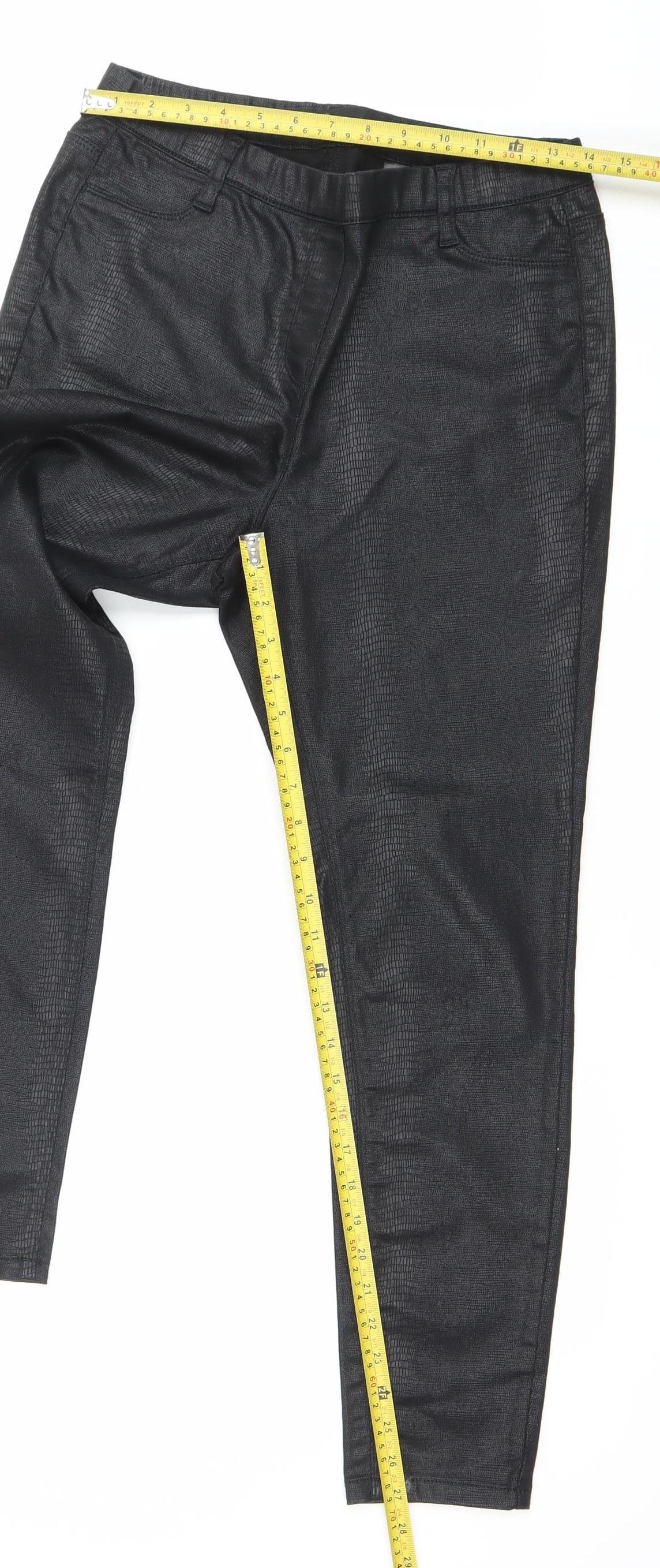 Next Womens Black Size 12 Slim Jegging Jeans Stretch Comfort