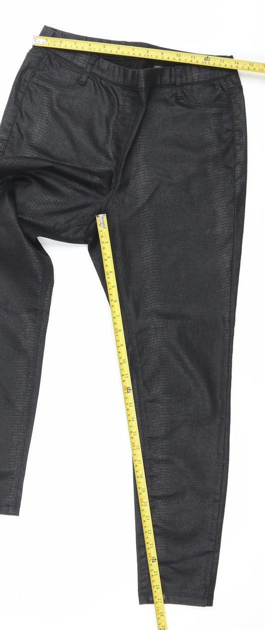 Next Womens Black Size 12 Slim Jegging Jeans Stretch Comfort