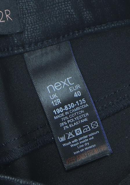 Next Womens Black Size 12 Slim Jegging Jeans Stretch Comfort