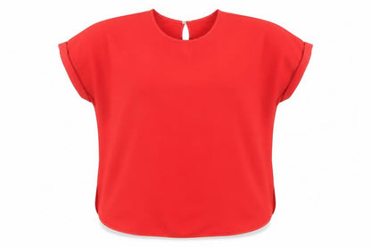 Womens UK Size 14 New Look Red Basic Blouse