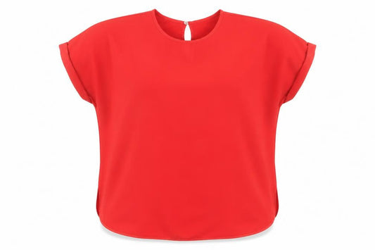 Womens UK Size 14 New Look Red Basic Blouse