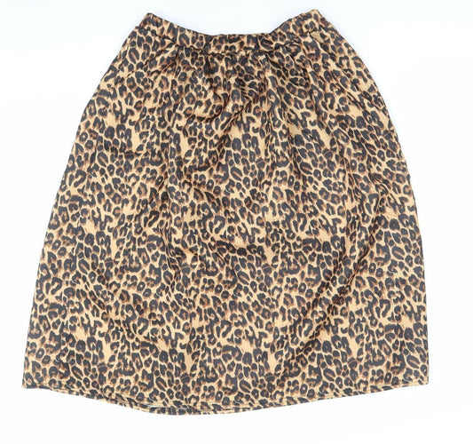 PrettyLittleThing Women’s Beige Leopard Print Pencil Skirt Size 12