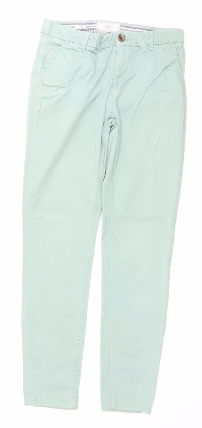 Fat Face Women’s Green Size 8 Straight Fit Cotton Jeans