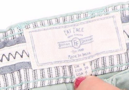 Fat Face Women’s Green Size 8 Straight Fit Cotton Jeans