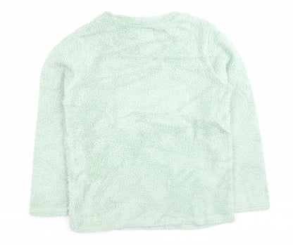 Star Wars Women Green Fleece Baby Yoda Pyjama Top Size S