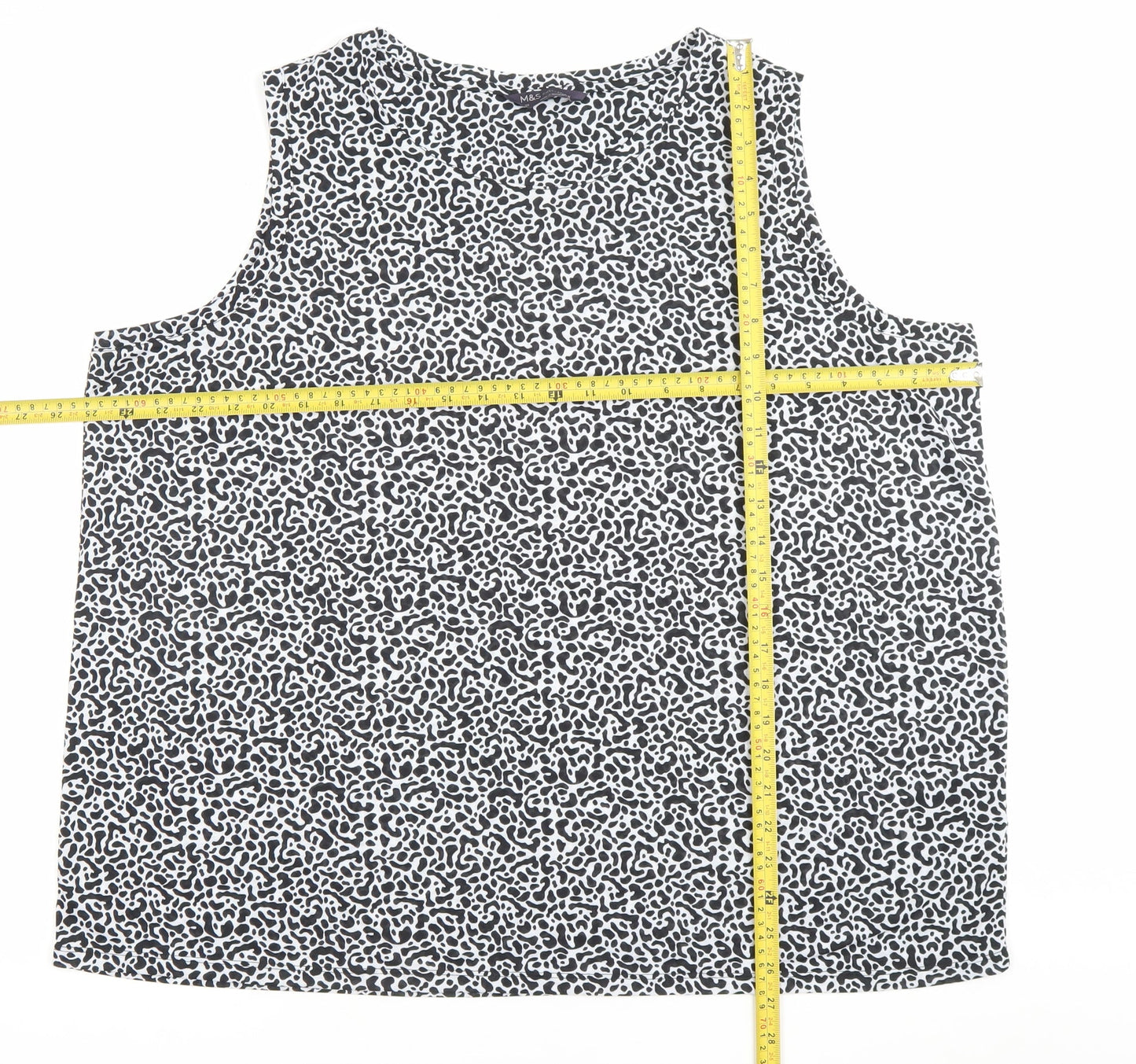 Womens UK Size 22 Marks and Spencer Multicoloured Basic Tank