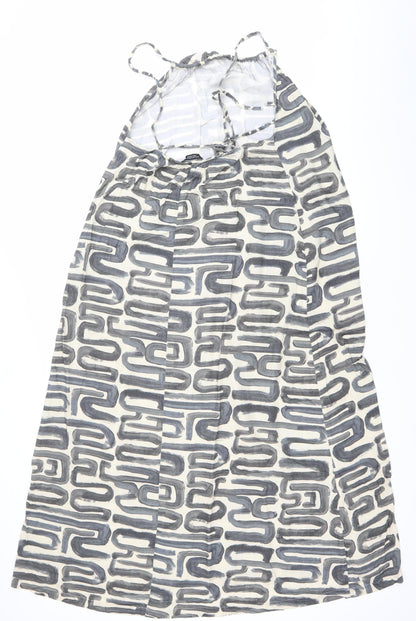 Zara Women’s Multicoloured XS Slip Dress Geometric Midi Summer