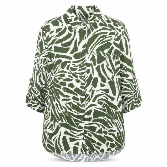 Womens UK Size 10 New Look Green Basic Button-Up