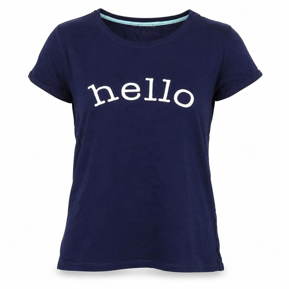 Womens UK Size S Oasis Blue Basic T-Shirt