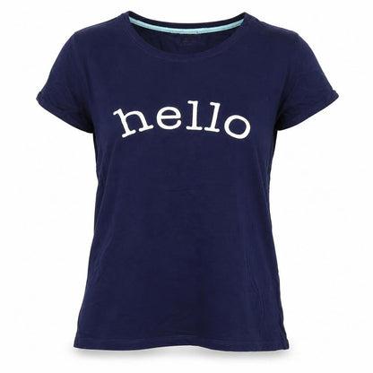 Womens UK Size S Oasis Blue Basic T-Shirt