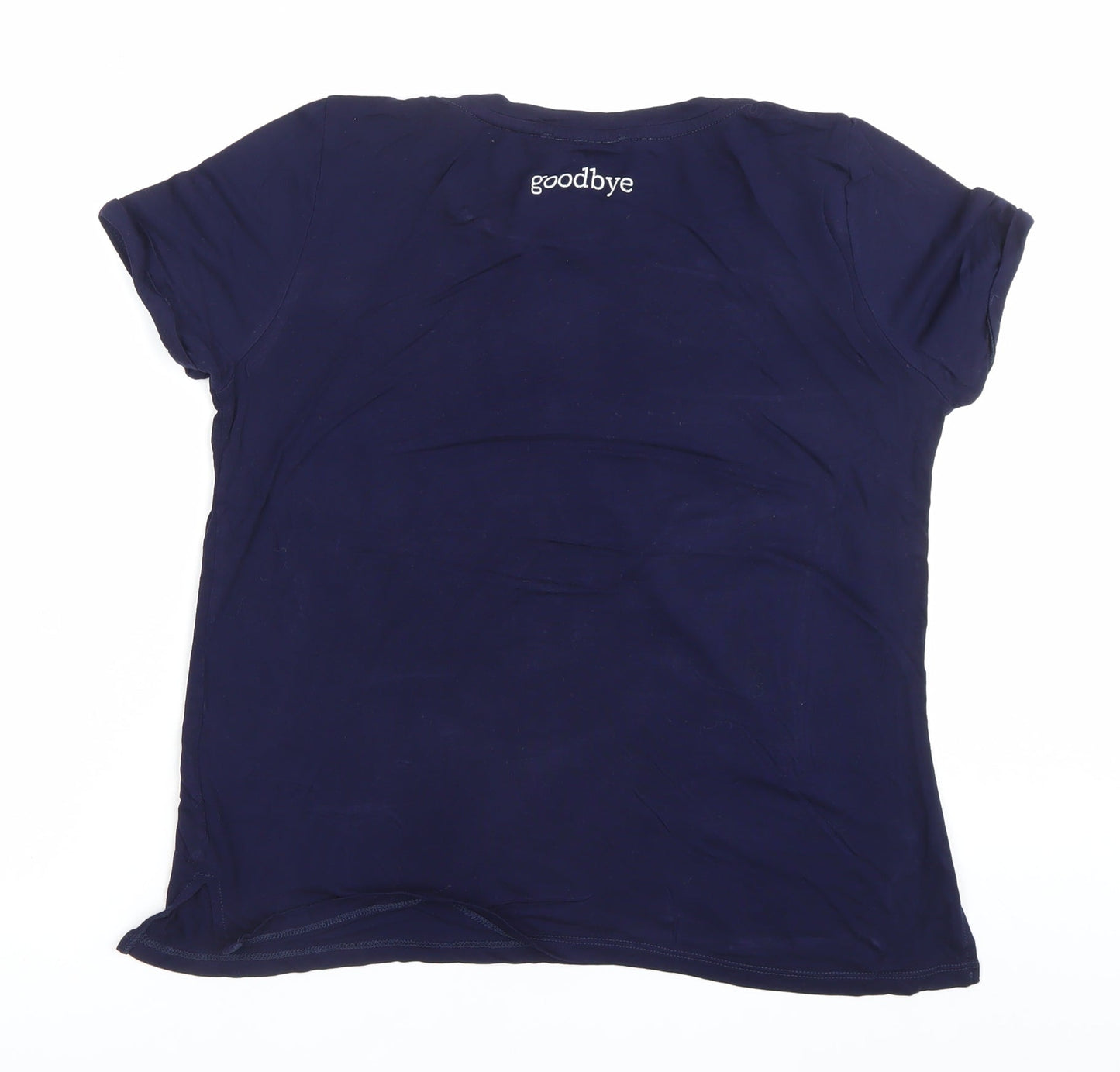 Womens UK Size S Oasis Blue Basic T-Shirt