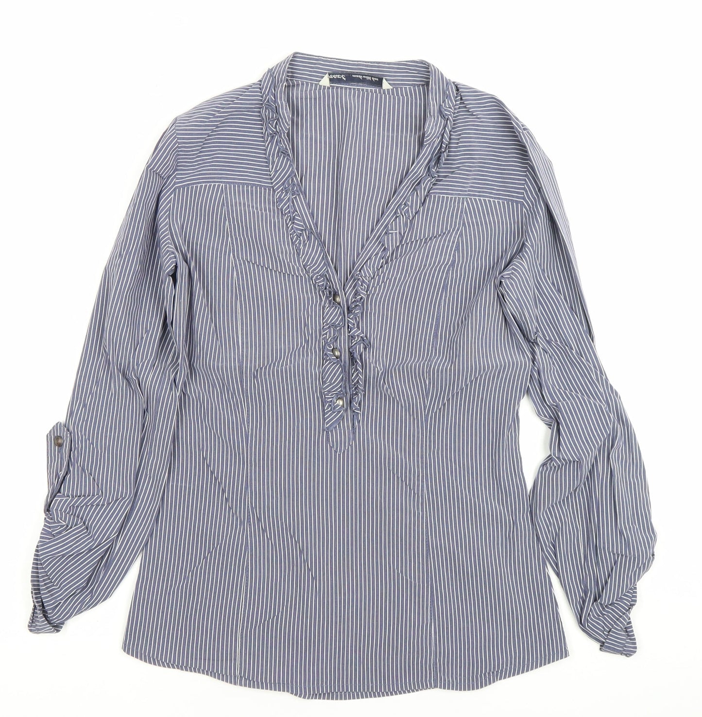 Womens UK Size 8 NEXT Blue Tunic Blouse