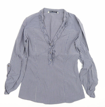 Womens UK Size 8 NEXT Blue Tunic Blouse