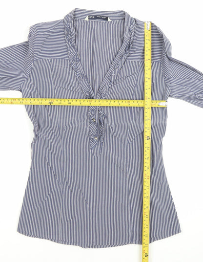 Womens UK Size 8 NEXT Blue Tunic Blouse