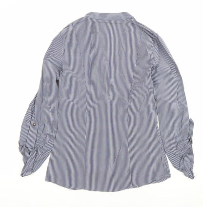 Womens UK Size 8 NEXT Blue Tunic Blouse