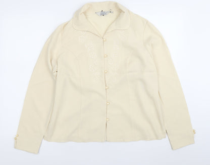 Womens UK Size 14 Honor Millburn Ivory Classic Blouse