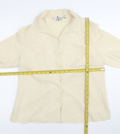Womens UK Size 14 Honor Millburn Ivory Classic Blouse