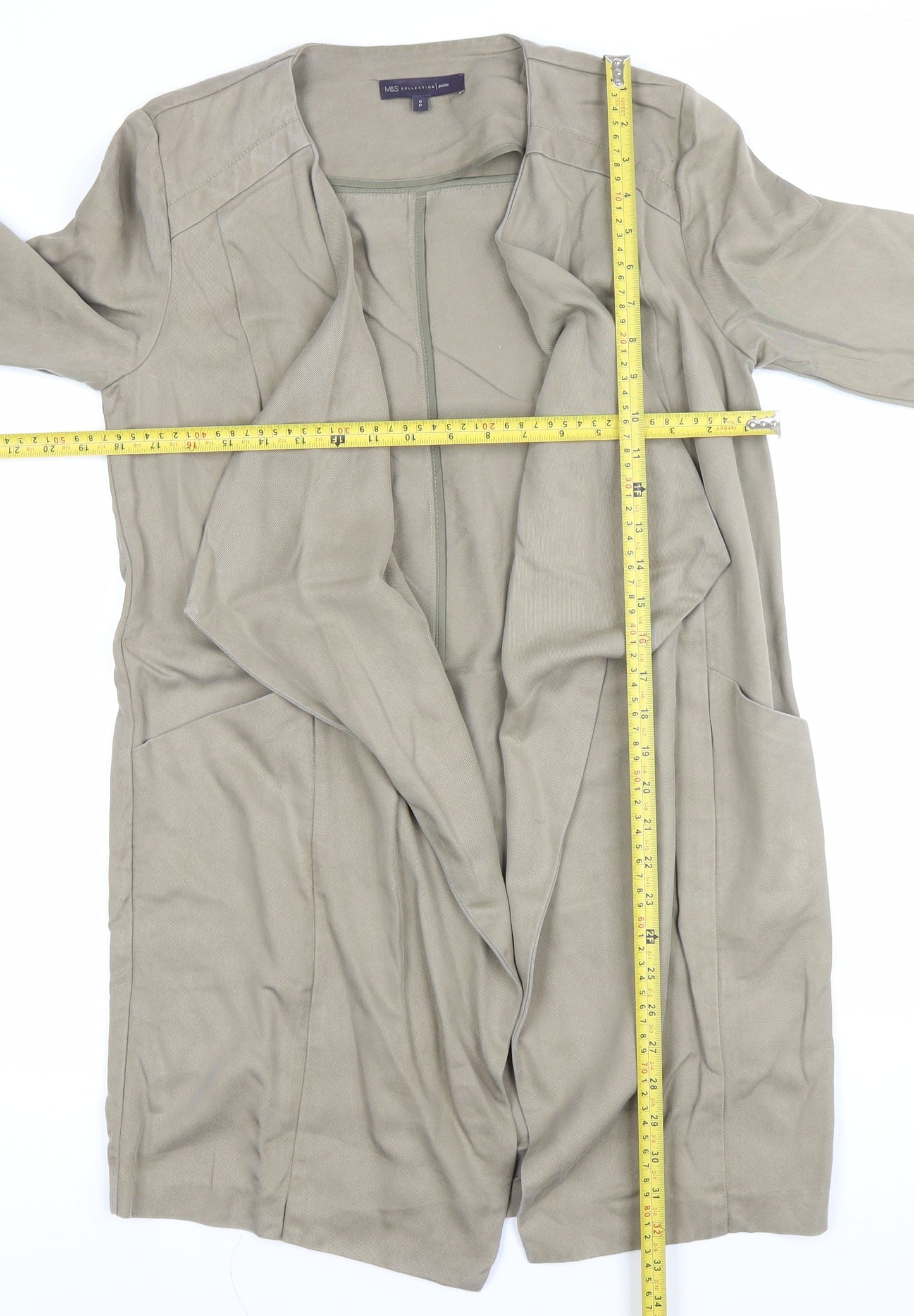 Womens UK Size 6 Plus Marks and Spencer Beige Overcoat