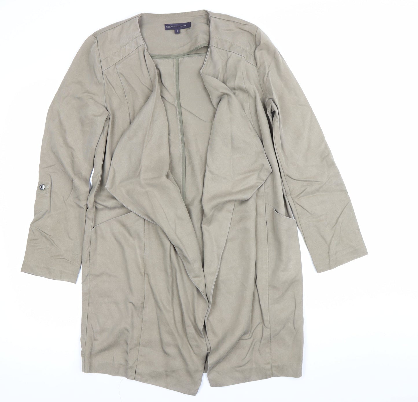 Womens UK Size 6 Plus Marks and Spencer Beige Overcoat