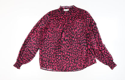 Womens UK Size 8 Warehouse Pink Tunic Blouse