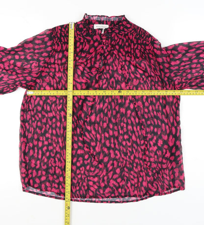 Womens UK Size 8 Warehouse Pink Tunic Blouse