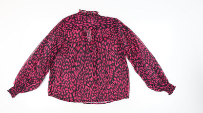 Womens UK Size 8 Warehouse Pink Tunic Blouse