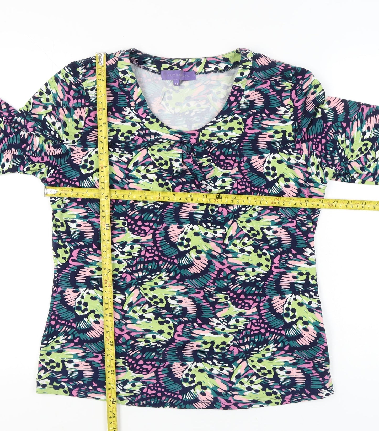 Autonomy Women’s Multicoloured Floral Tunic Blouse Size 14