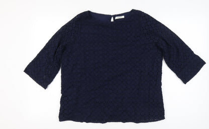 Womens UK Size 16 Marks and Spencer Blue Tunic Blouse