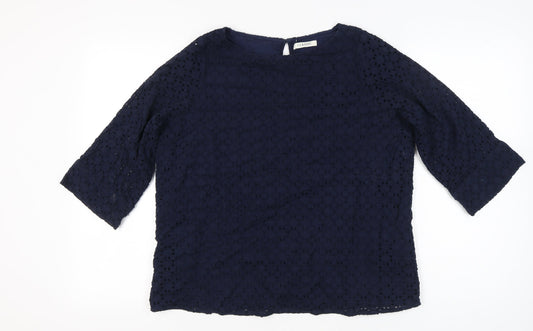 Womens UK Size 16 Marks and Spencer Blue Tunic Blouse